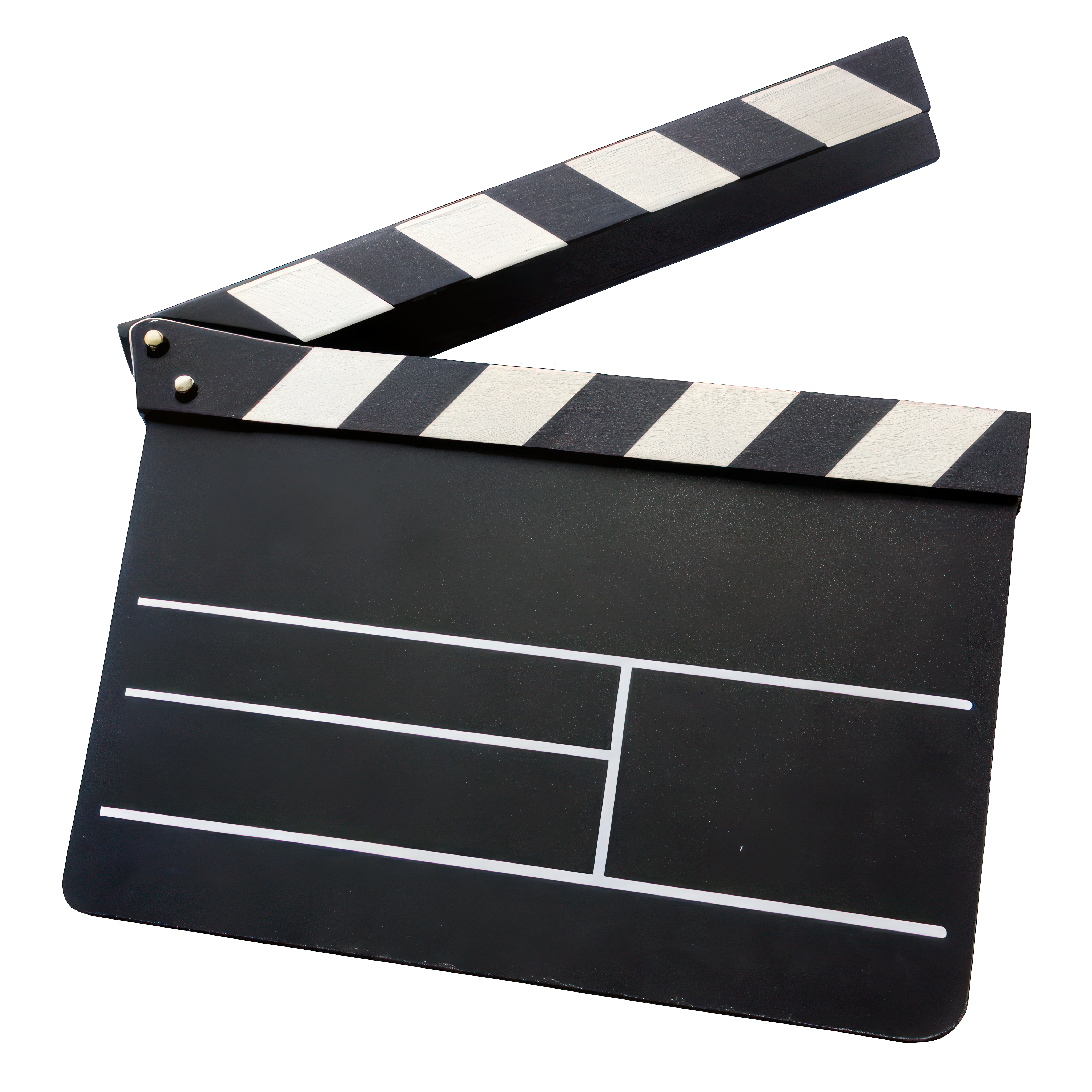 Clap de cinéma en beige et noir pour création de contenu en Charente Clap de cinéma en beige et noir pour création de contenu en Charente